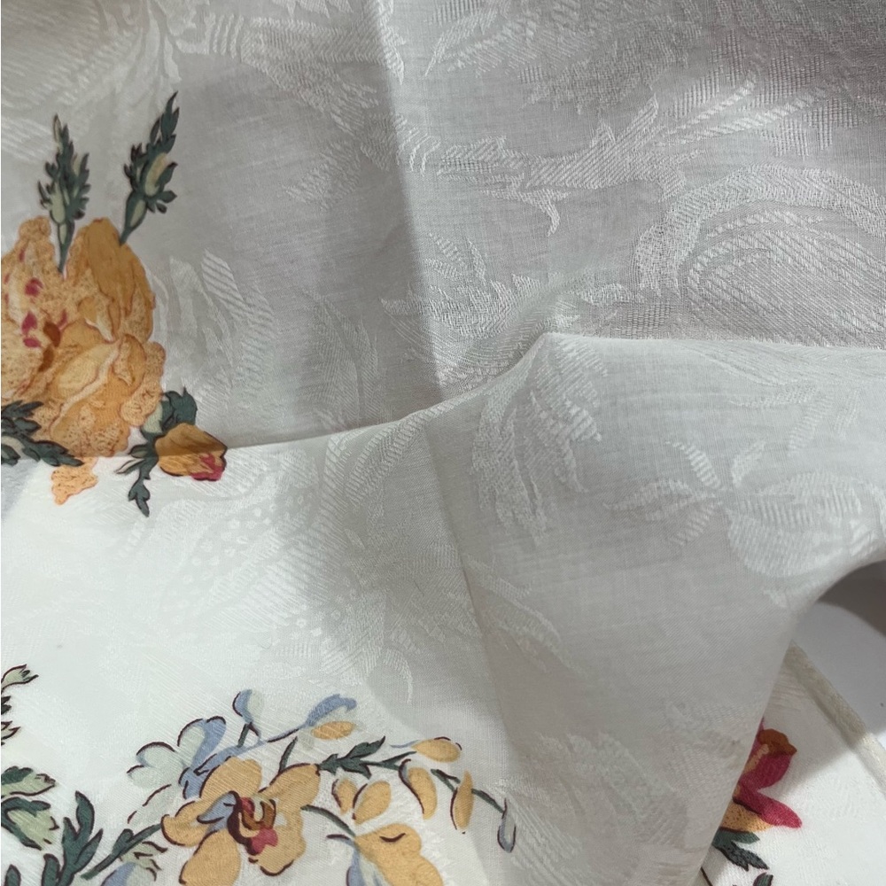 Ralph Lauren Pink and White Floral Cotton Bandana Scarf - Picture 5 of 12